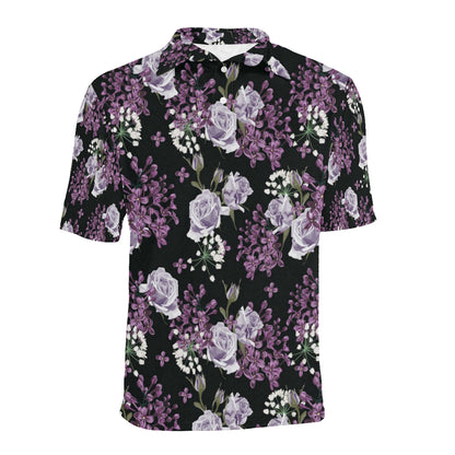 Lilac Pattern Print Design LI04 Men Polo Shirt