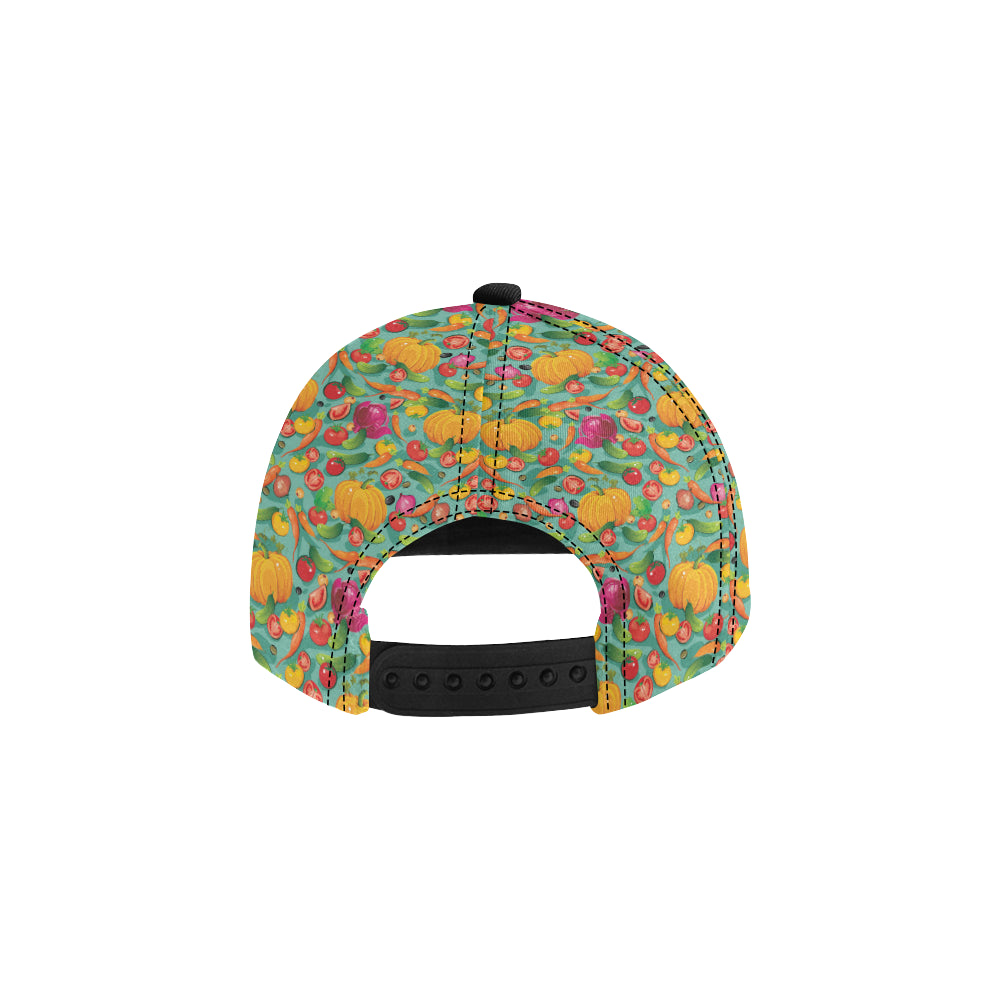 Vegan Colorful Themed Design Print Snapback Cap