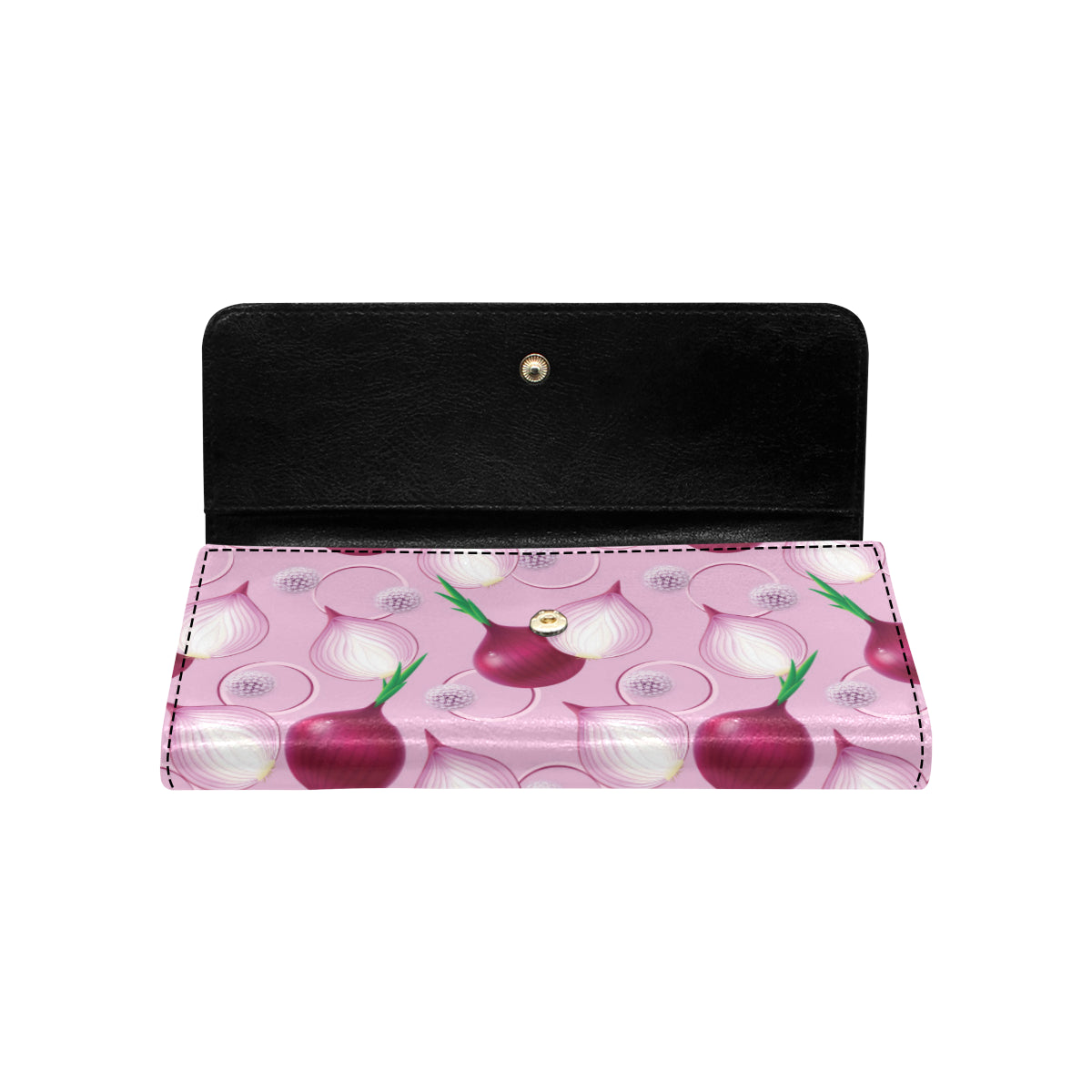 Onion Pattern Print Design A01 Women's Trifold Wallet