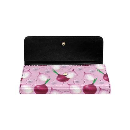 Onion Pattern Print Design A01 Women's Trifold Wallet