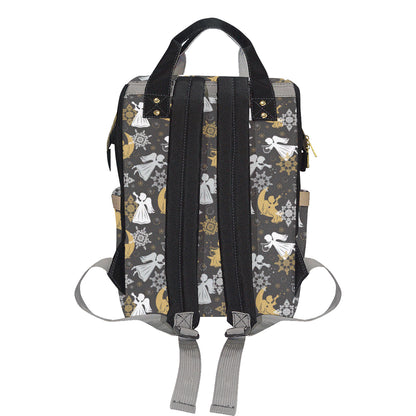 Angel Pattern Print Design 04 Diaper Bag Backpack