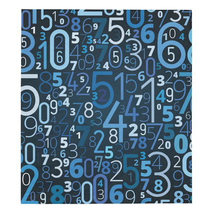 Number Pattern Print Design A02 Premium Quilt