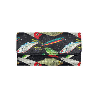 Fishing Bait Print Women's Trifold Wallet
