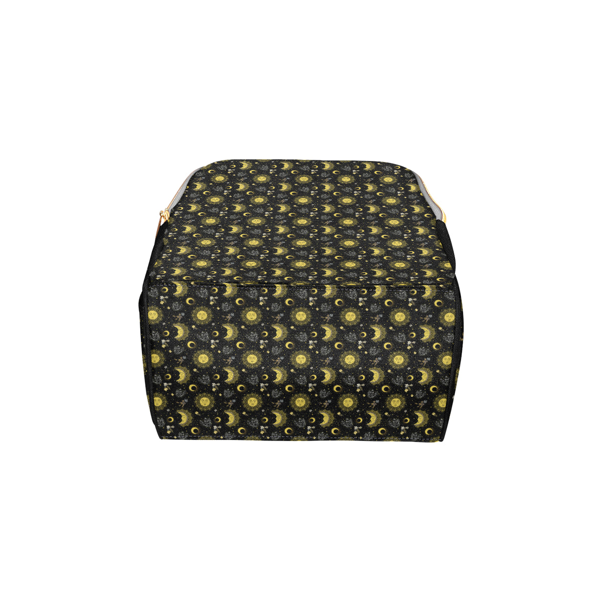 Sun Moon Golden Design Themed Print Diaper Bag Backpack