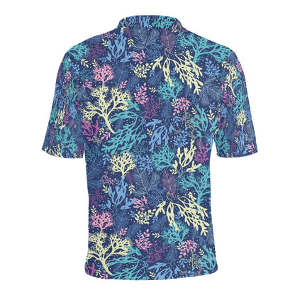 Seaweed Print Design LKS301 Men Polo Shirt