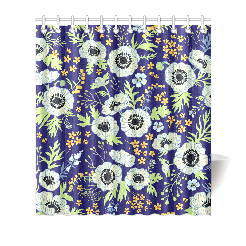Anemone Pattern Print Design AM06 Shower Curtain
