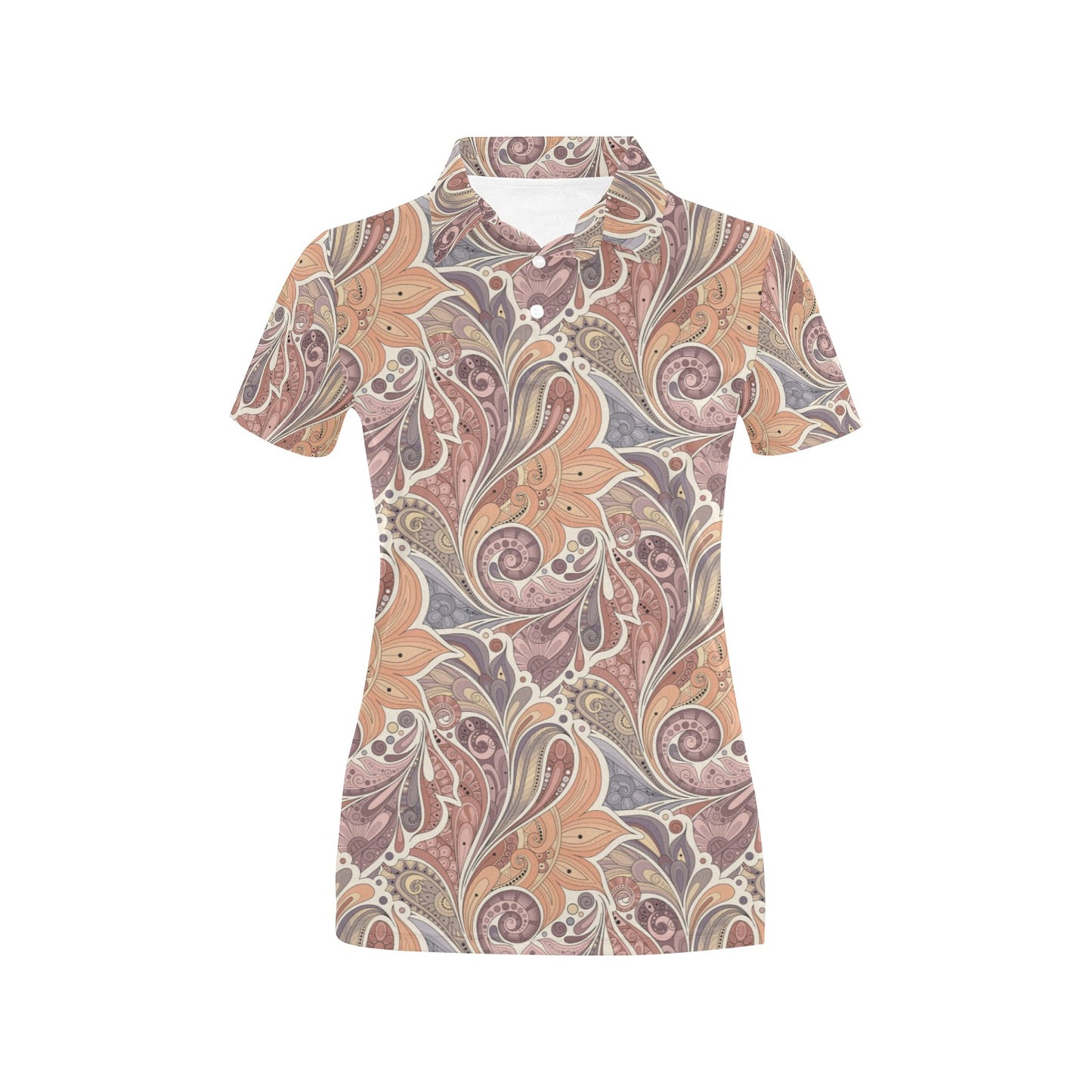 Boho Pattern Print Design 03 Women's Polo Shirt