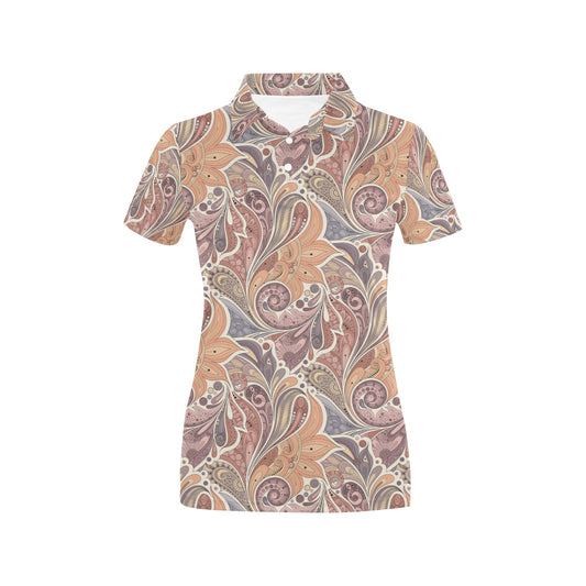 Boho Pattern Print Design 03 Women's Polo Shirt