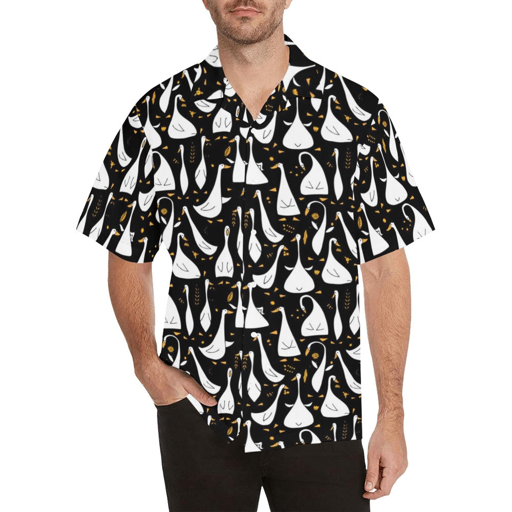 Goose Print Design LKS401 Men's Men's Hawaiian Shirt