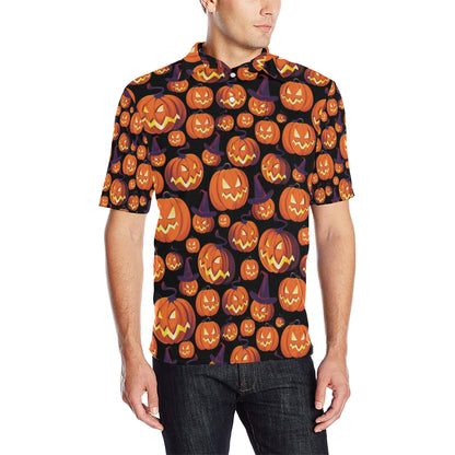 Halloween Pattern Print Design 04 Men Polo Shirt