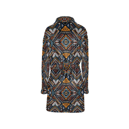 African Kente Print v2 Women's Fleece Robe