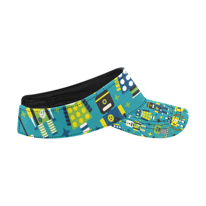 Robot Pattern Print Design A02 Unisex Sun Visor