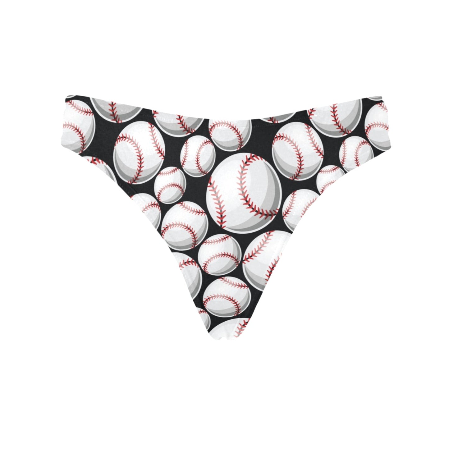 Baseball Black Background Women's Thongs