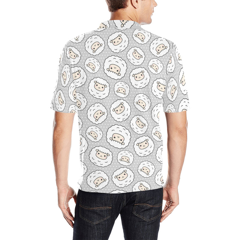 Sheep Print Design LKS401 Men Polo Shirt