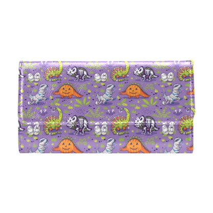 Zombie Dinosaur Print Design LKS302 Women's Trifold Wallet