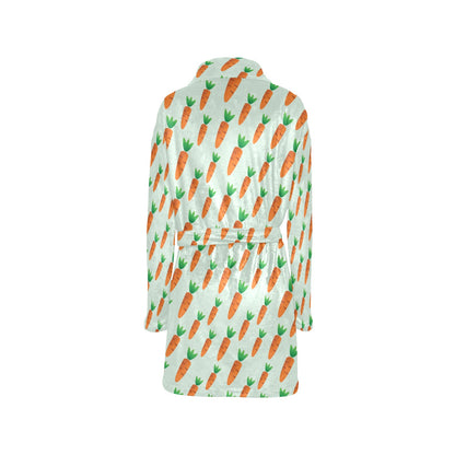 Carrot Pattern Print Design 05 Women's Fleece Robe