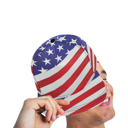 American flag Print Snapback Cap
