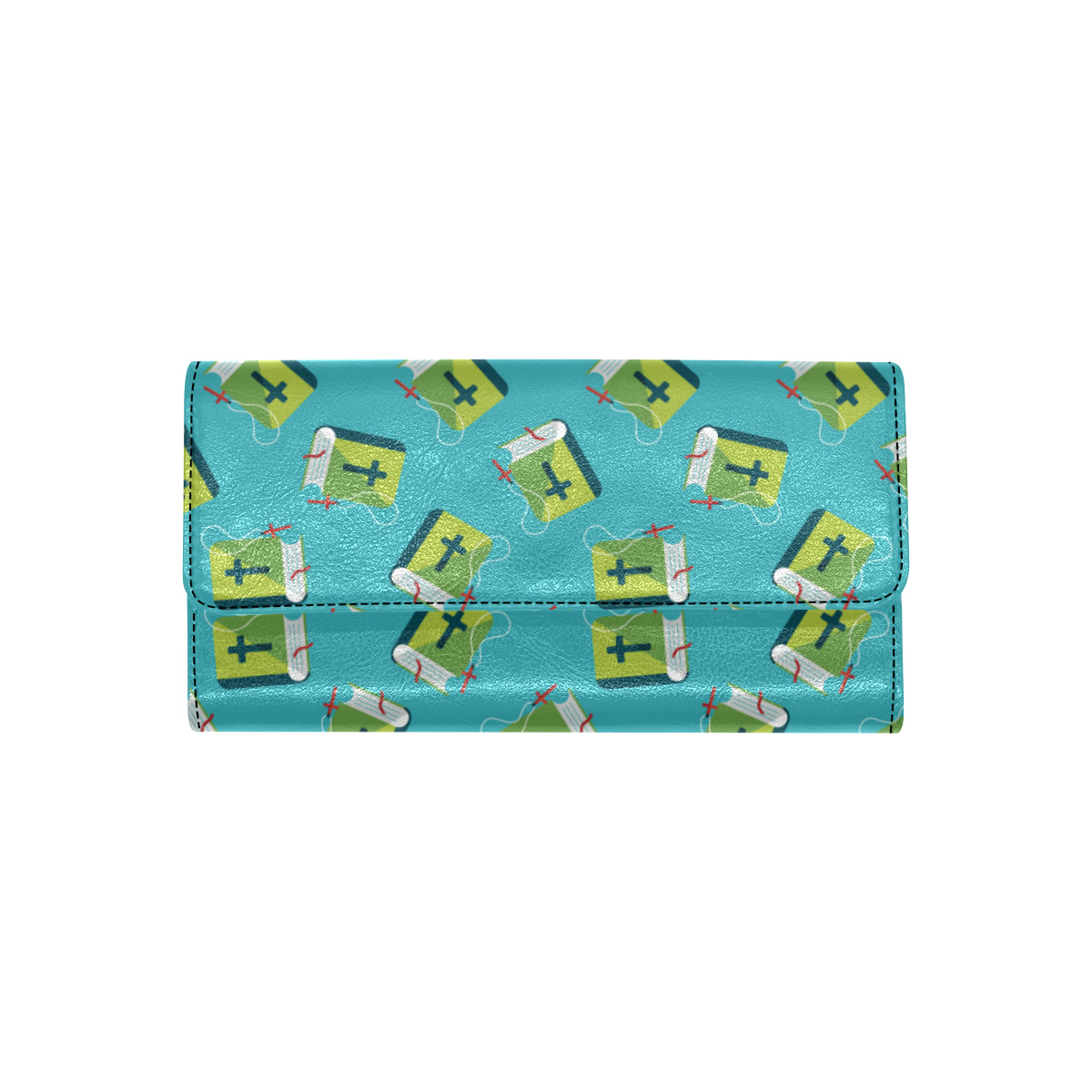 Bible Pattern Print Design 01 Women's Trifold Wallet