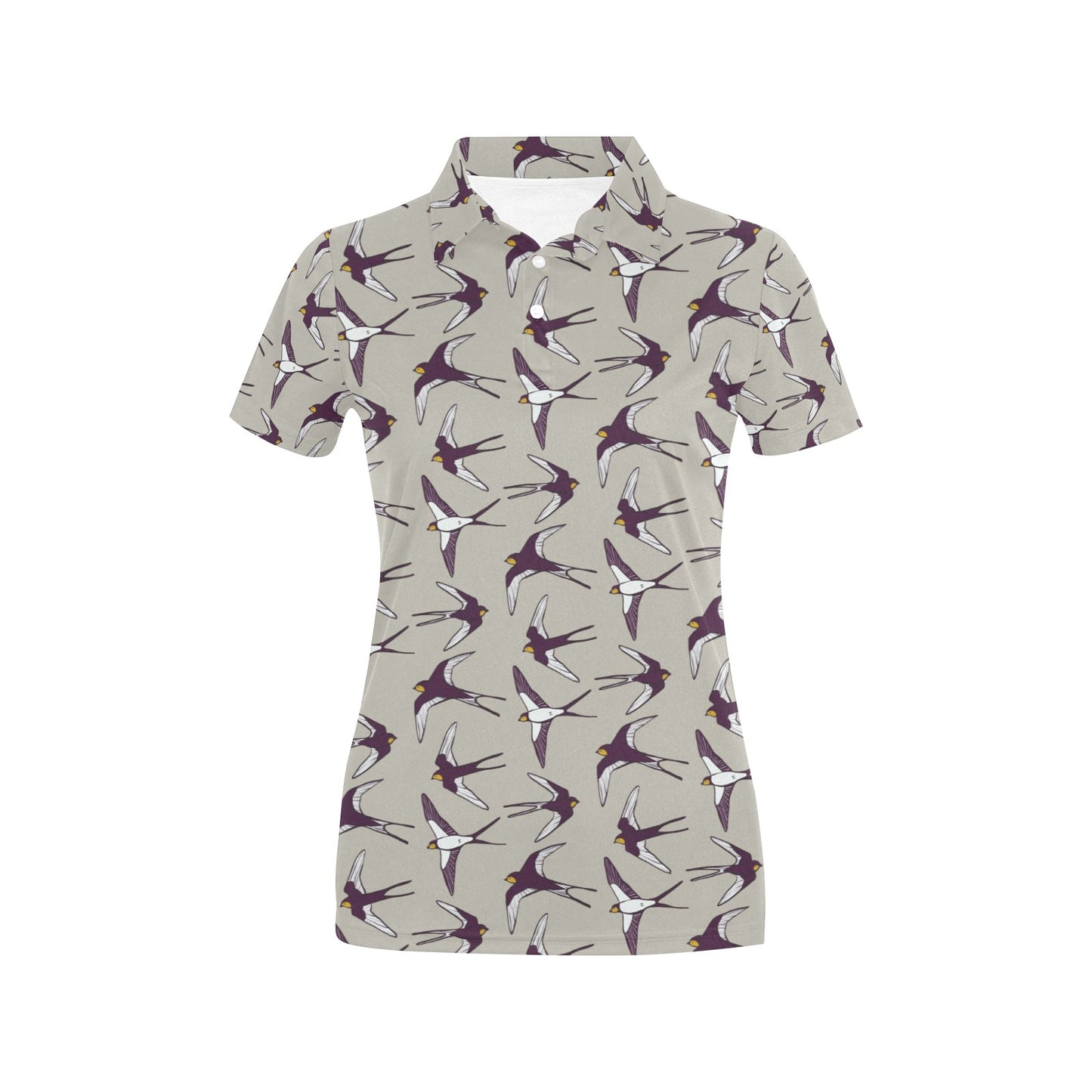 Swallow Bird Pattern Print Design 03 Women's Polo Shirt