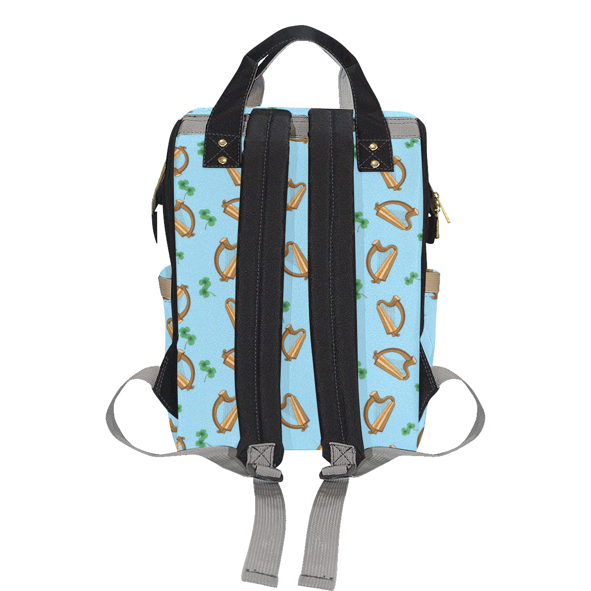 Harp Pattern Print Design 01 Diaper Bag Backpack