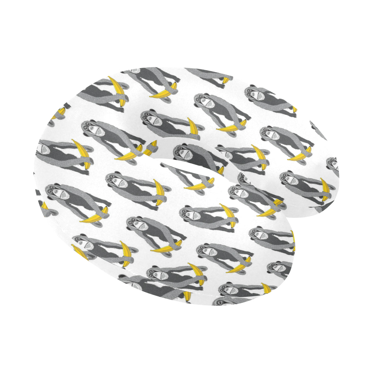 Chimpanzee Pattern Print Design 05 U-Shaped Travel Neck Pillow
