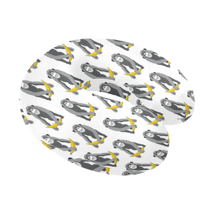 Chimpanzee Pattern Print Design 05 U-Shaped Travel Neck Pillow