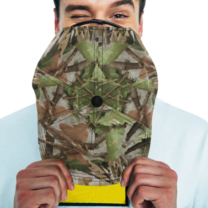 Camo Realistic Tree Forest Print Snapback Cap