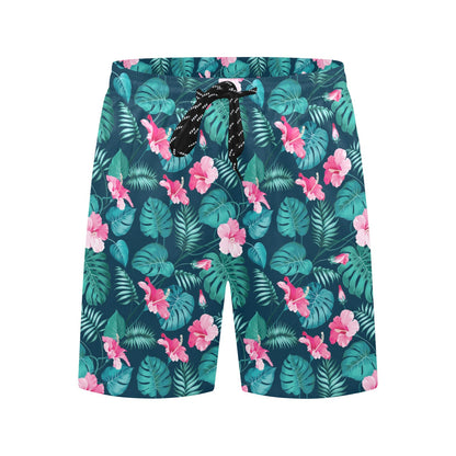 Summer Floral Print Design LKS301 Men's Swim Trunks Beach Shorts