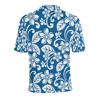 Plumeria Pattern Print Design PM013 Men Polo Shirt