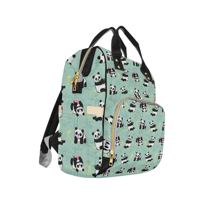 Panda Pattern Print Design A05 Diaper Bag Backpack