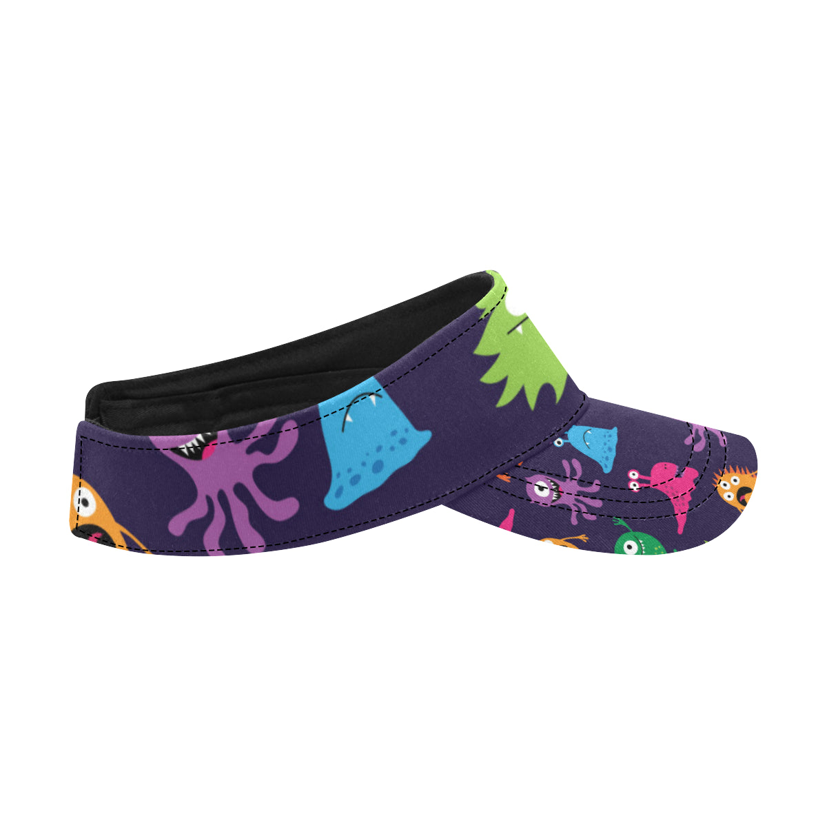 Monster Cartoon Pattern Print Design 02 Unisex Sun Visor