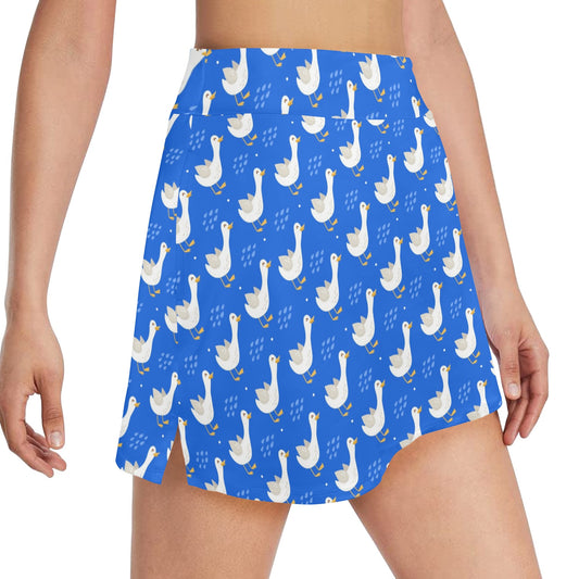 Goose Print Design LKS402 17" Golf & Pickleball Skort with Pockets