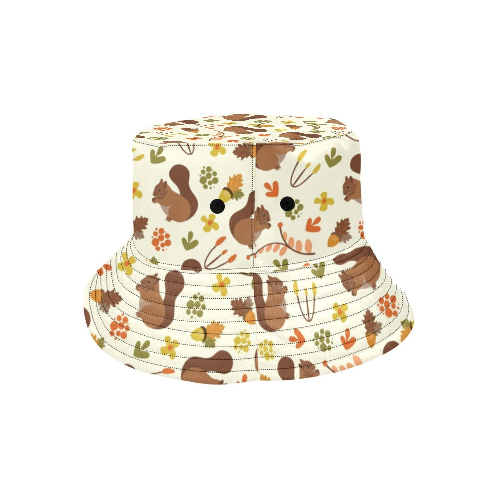Squirrel Print Design LKS3010 Unisex Bucket Hat