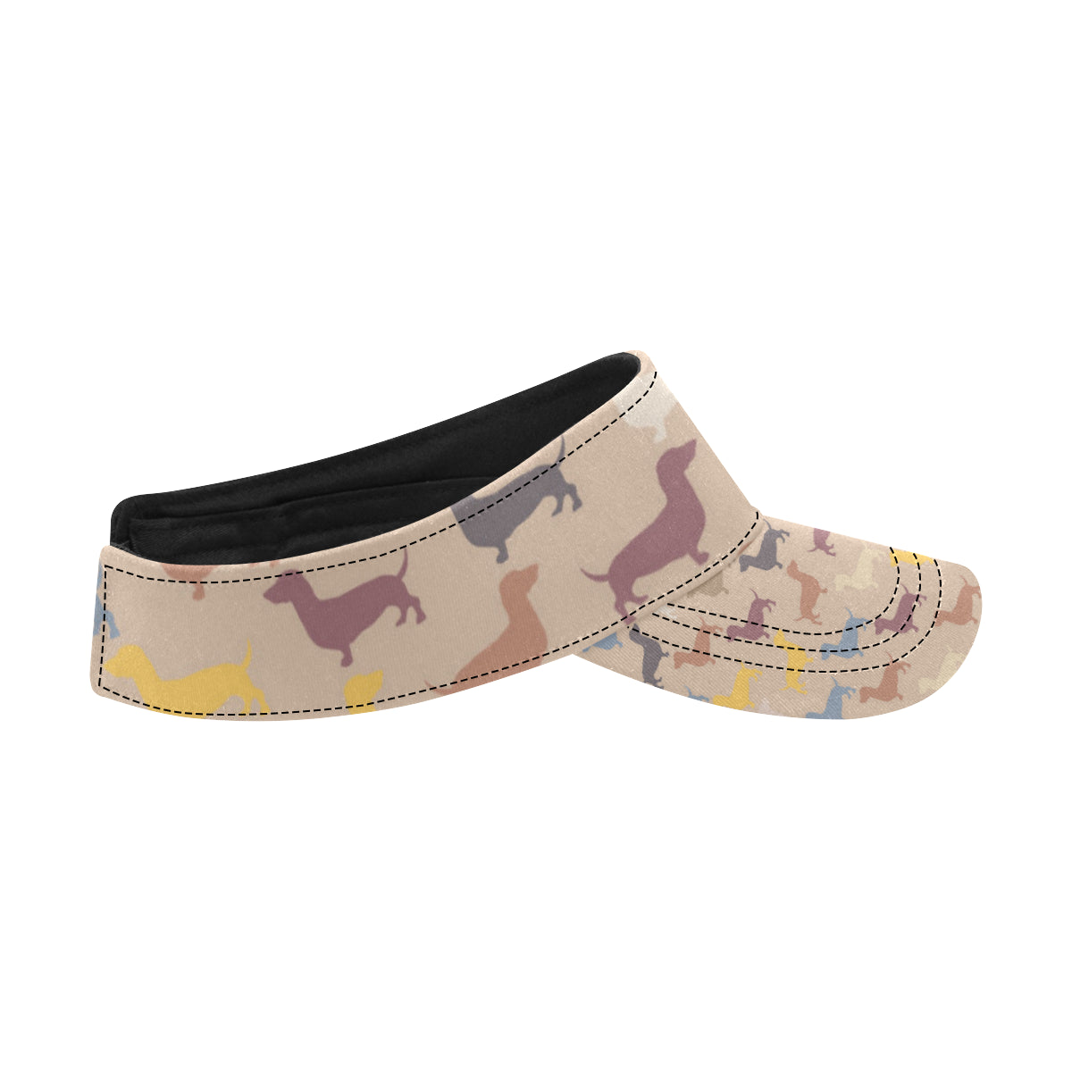 Dachshund Pattern Print Design 03 Unisex Sun Visor