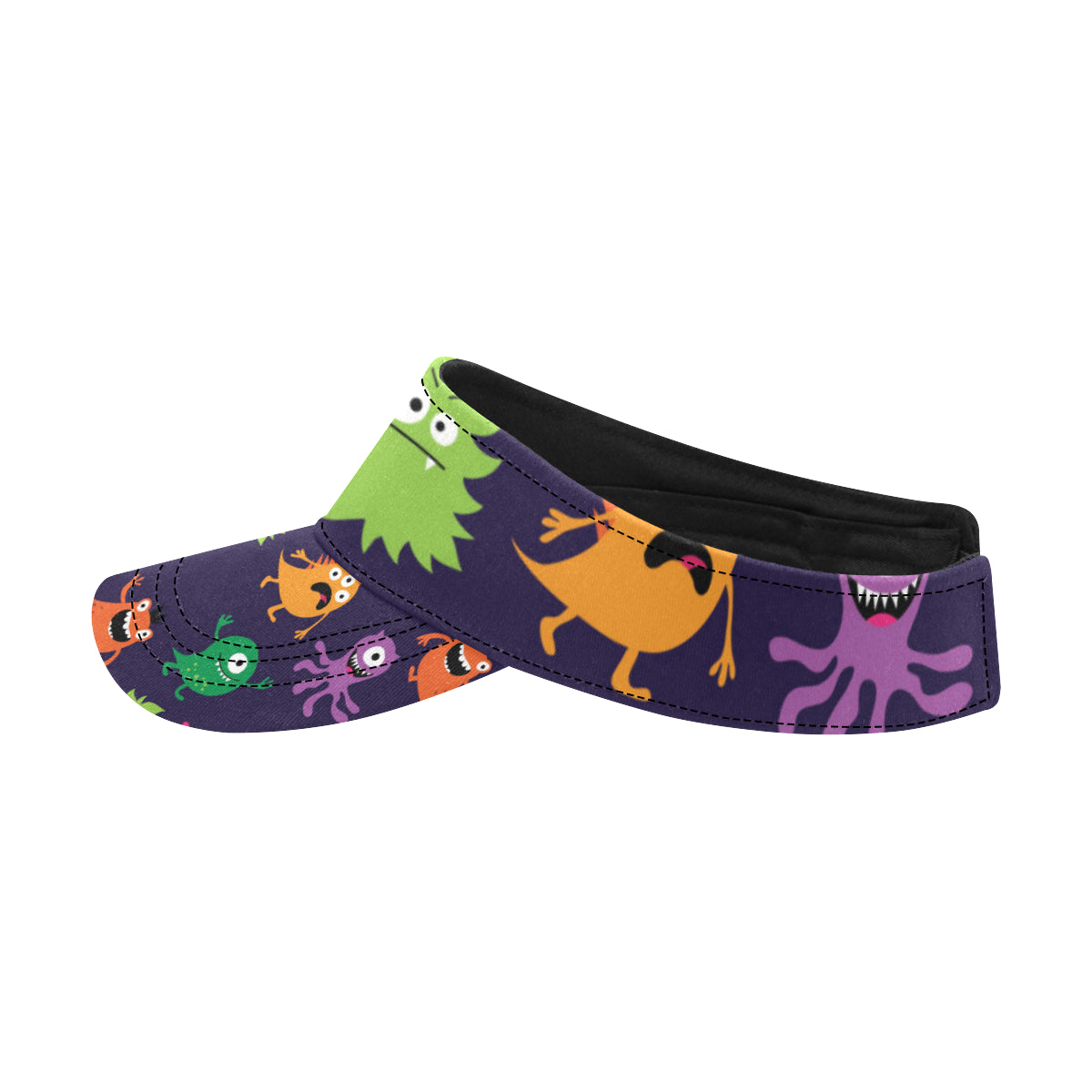 Monster Cartoon Pattern Print Design 02 Unisex Sun Visor