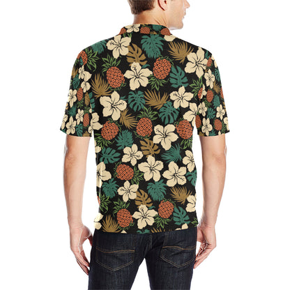 Hawaiian Themed Pattern Print Design H08 Men Polo Shirt
