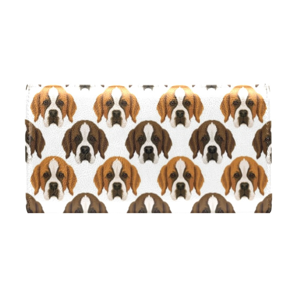 St Bernards Print Design LKS301 Women's Trifold Wallet
