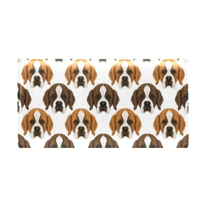 St Bernards Print Design LKS301 Women's Trifold Wallet