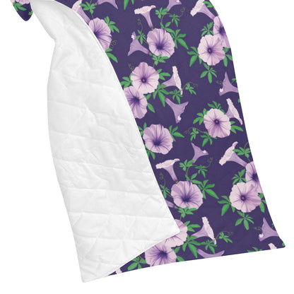 Morning Glory Pattern Print Design MG01 Premium Quilt