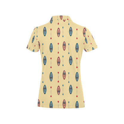 Kayak Pattern Print Design 02 Women's Polo Shirt