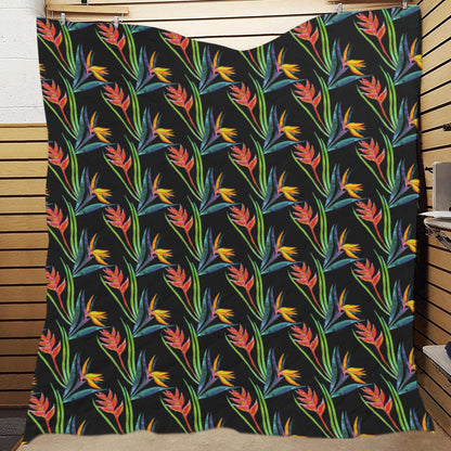 Heliconia Pattern Print Design HL04 Premium Quilt