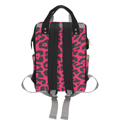 Cheetah Pink Print Pattern Diaper Bag Backpack