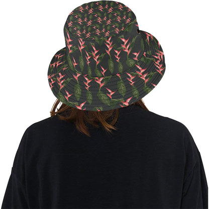 Heliconia Pattern Print Design HL07 Unisex Bucket Hat
