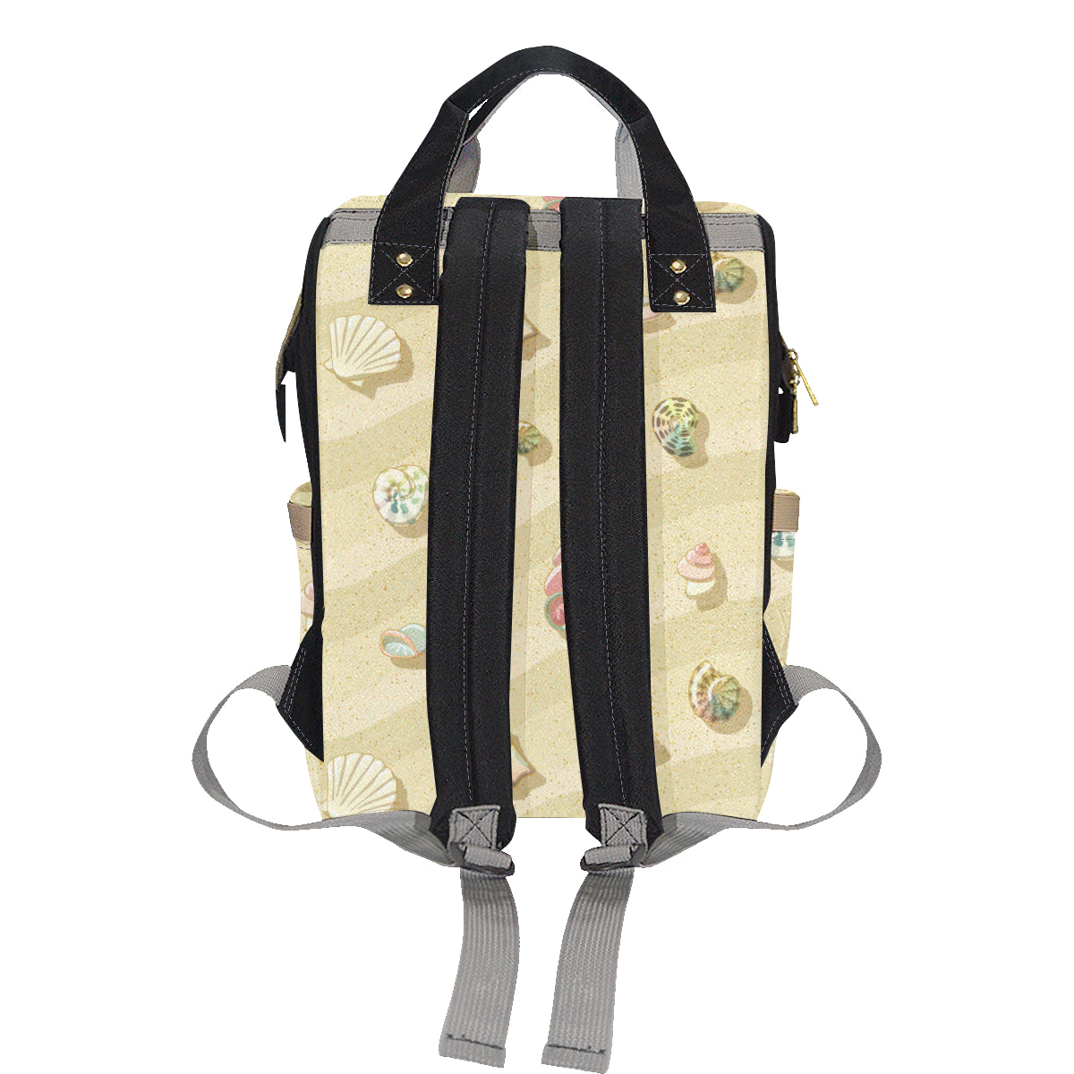 Beach with Seashell Theme Diaper Bag Backpack