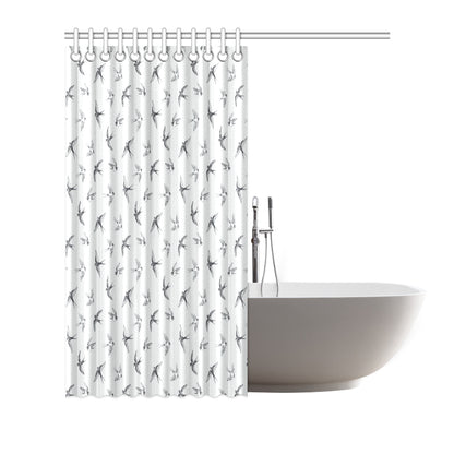 Swallow Bird Pattern Print Design 04 Shower Curtain