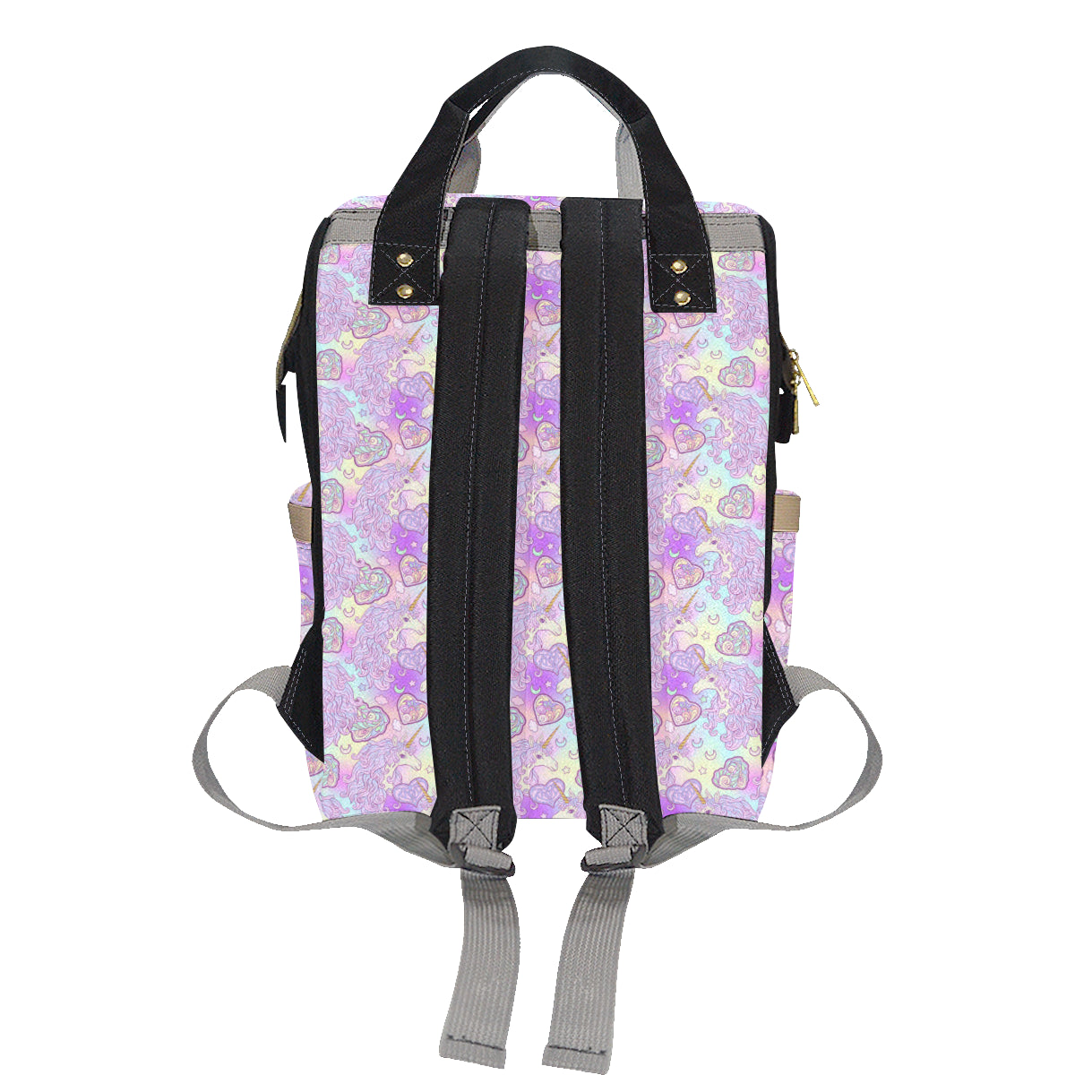 Unicorn Rainbow Star Heart Print Diaper Bag Backpack