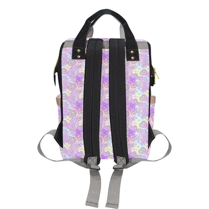 Unicorn Rainbow Star Heart Print Diaper Bag Backpack