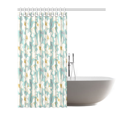 Lily Pattern Print Design 02 Shower Curtain