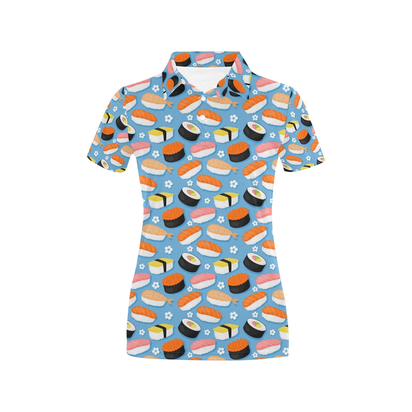 Sushi Print Design LKS304 Women's Polo Shirt