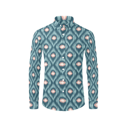 Ikat Print Design LKS402 Men's Long Sleeve Dress Shirt